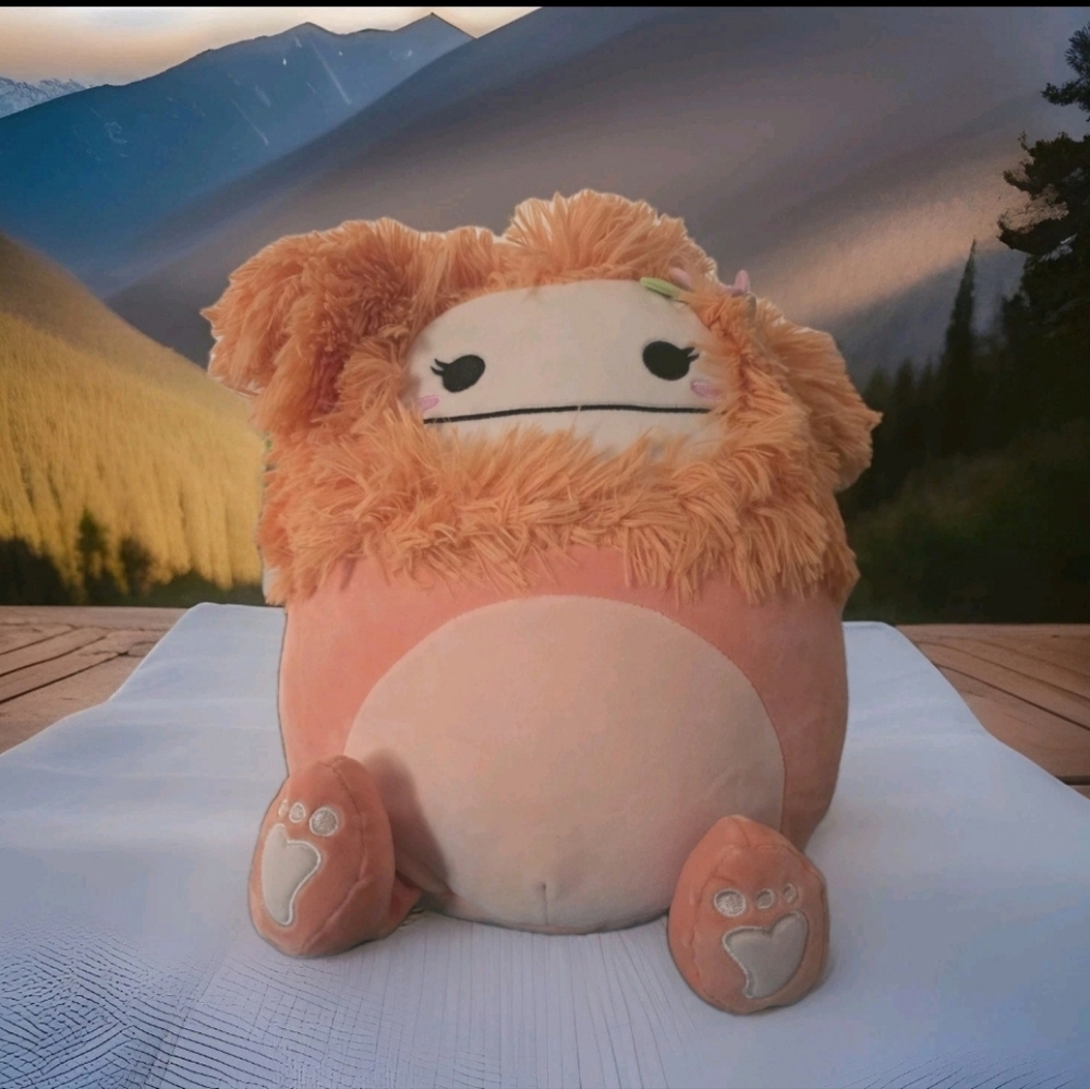 Squishmallows Orange Peach Plush with Cream Face